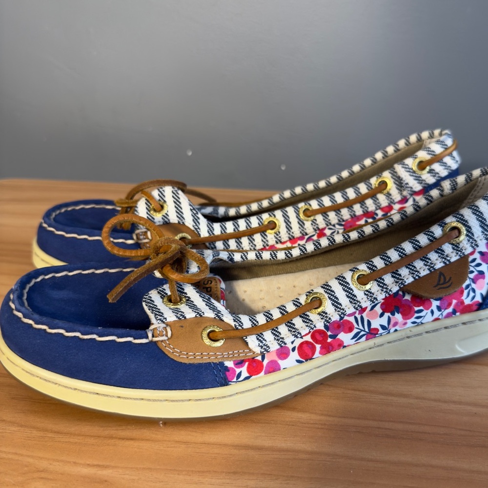 SPERRY Women's Angelfish Liberty Floral Print Slip-On Boat Shoe sz 7m